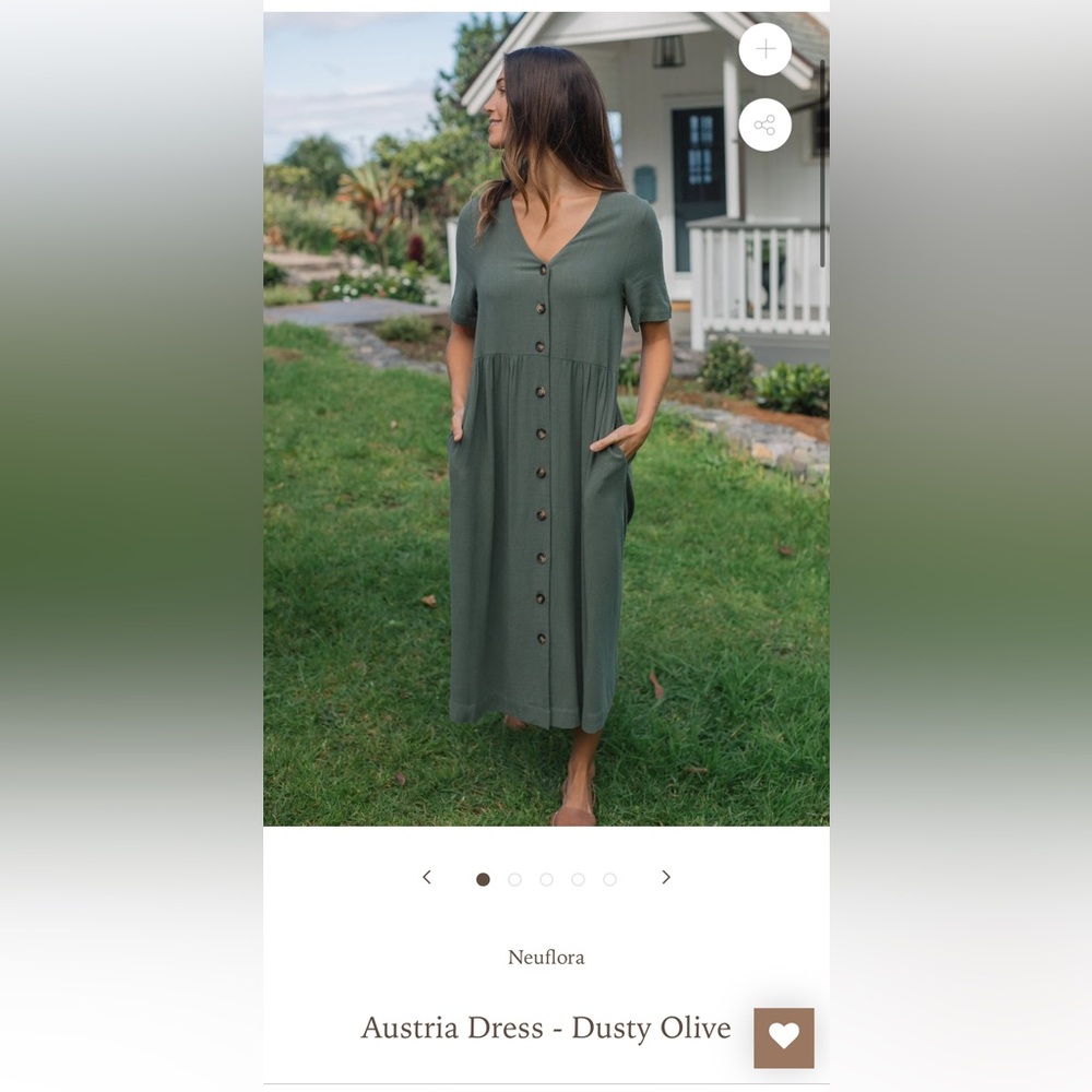 Neuflora Midi Dress in Dusty Olive